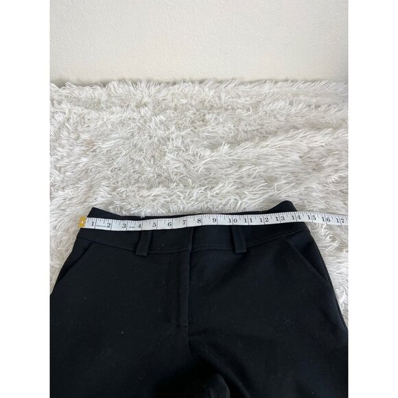 Diane Von Furstenberg Wicker Straight Leg Stretch Pants in Black Sz 6 - Picture 4 of 7